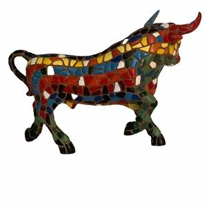 Ole Mosaic bull figurine